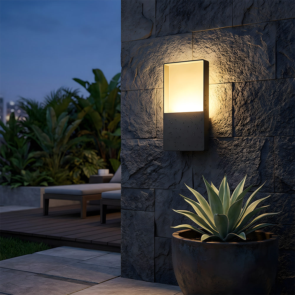 IP65 Aluminium Glass LED Outdoor Garden Wall Lights