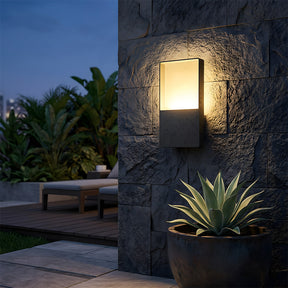 IP65 Aluminium Glass LED Outdoor Garden Wall Lights