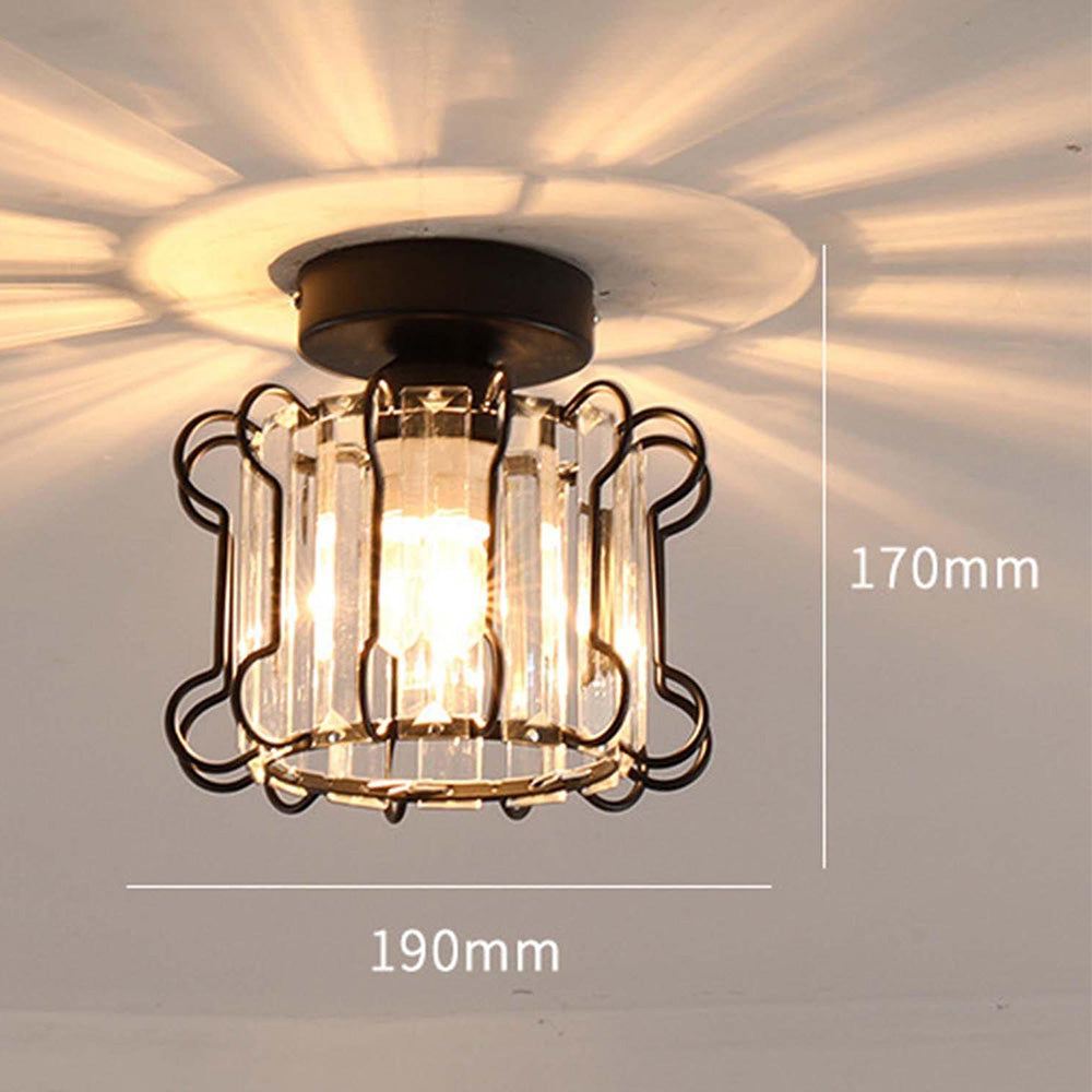 Industrial Glass Ceiling Lights For Hallway