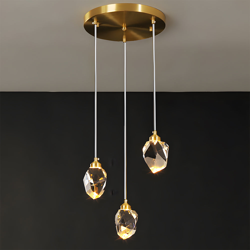 Creative Modern Crystal Gold Raindrop Chandelier