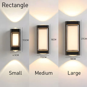 IP65 Black Up Down Outdoor Wall Lights for Front Door Garden Balcony Porch
