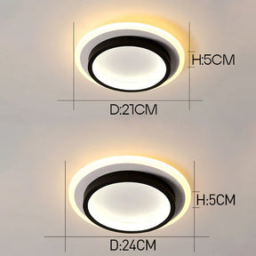 Round Metal Acrylic LED Hallway Ceiling Lights