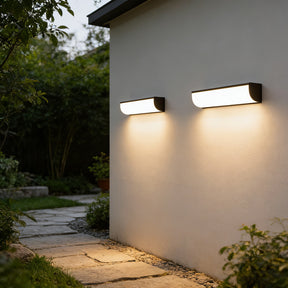 Set of 2 Minimalist Outdoor Waterproof LED Wall Light