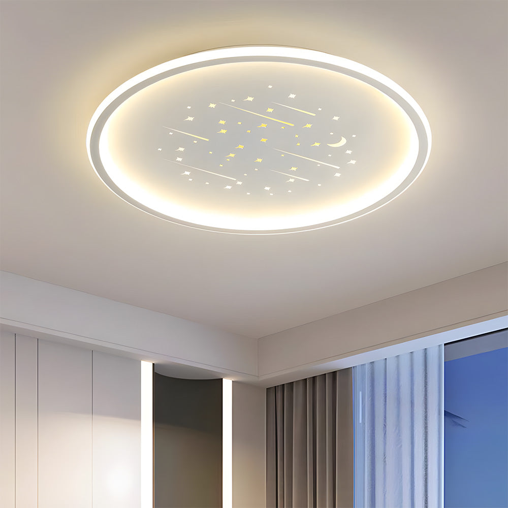 Starry Flush Iron Acrylic LED Ceiling Light for Bedroom