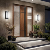 Atlas Fluted Glass Up and Down Outdoor Wall Light