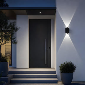 Modern Shield Shape Aluminium LED Outdoor Wall Lights for Yard Patio