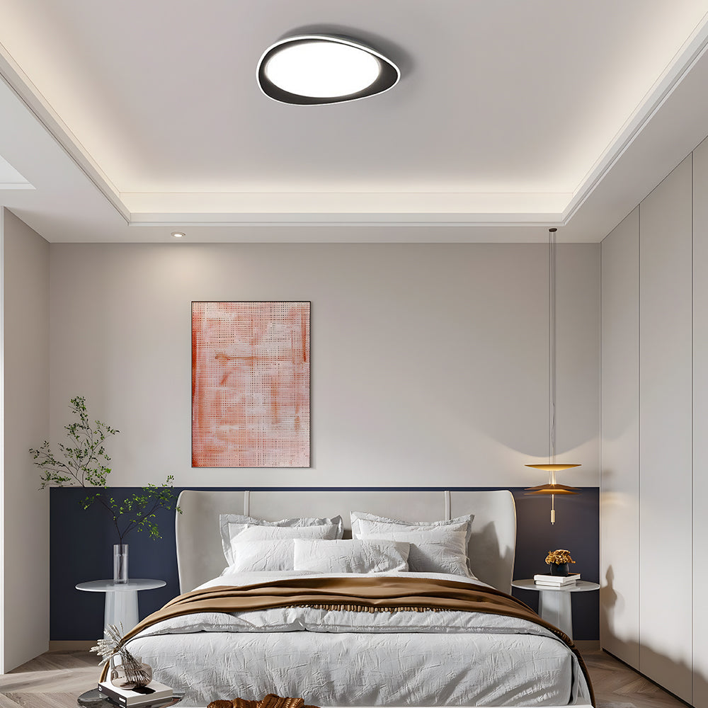 Modern Geometric Dimmable Iron Living Room LED Ceiling Light