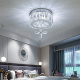 Modern Crystal Flush Mount Ceiling Light for Hallway and Bedroom