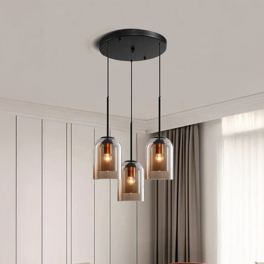 Minimalist Design Double Layer Small Pendant Light For Dining Room