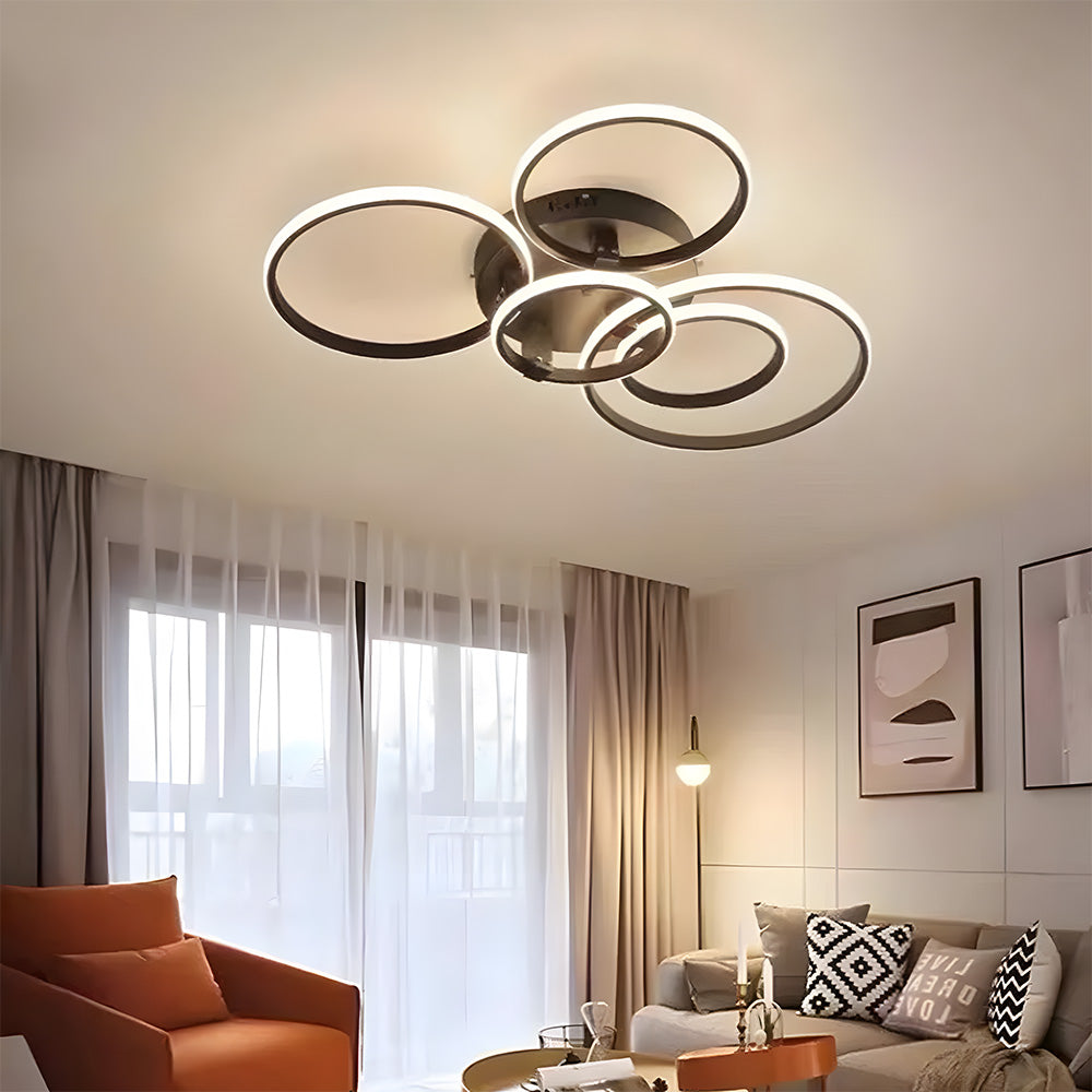 Unique Design Circle Rings Metal LED Ceiling Light