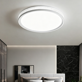 Modern Luxury Crushed Crystal Halo LED Flush Ceiling Lights for Bedroom