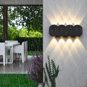 Modern Black Aluminium LED Outdoor Wall Lights for Garage