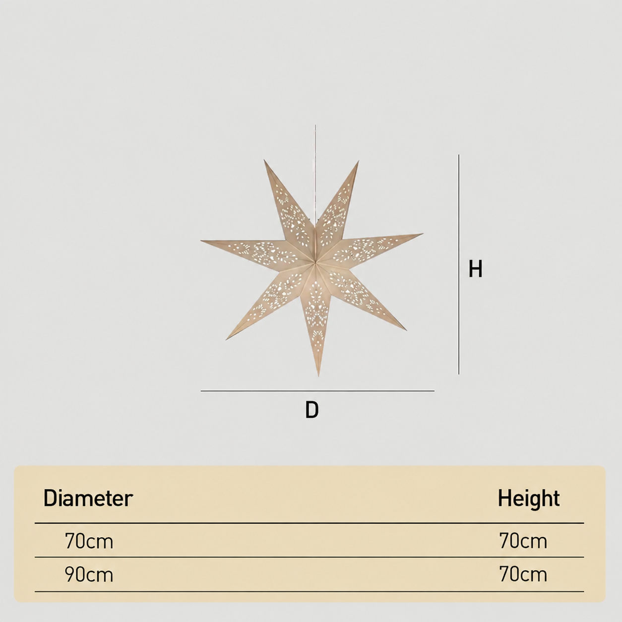 Nordic 7-points Paper Star Pendant Lights for Christmas Decoration