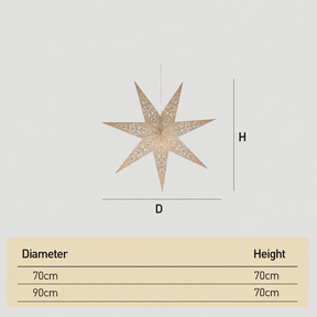 Nordic 7-points Paper Star Pendant Lights for Christmas Decoration