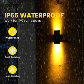 IP65 Solar Outdoor Wall Lights Waterproof Outdoor Solar Lights for Yard Patio, Dusk-to-Dawn