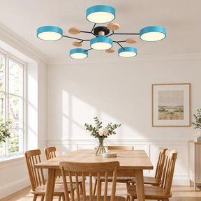 Nordic Wood Flush Mount Ceiling Light for Bedroom