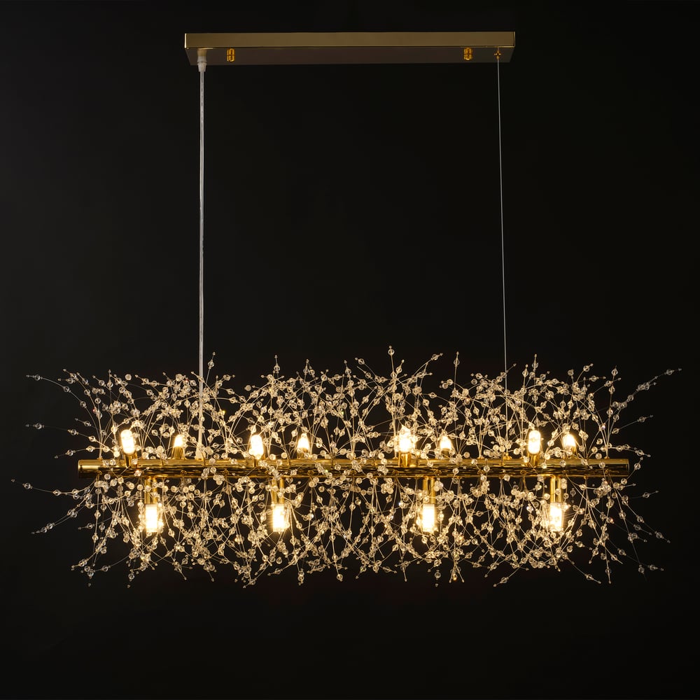 Nordic Luxury Crystal Dining Pendant Light for Kitchen Island