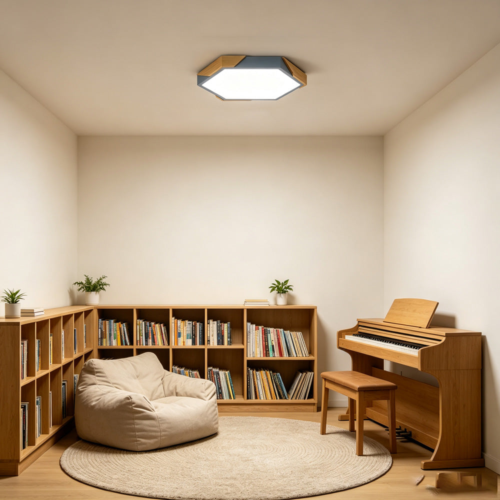 Modern Flush Mount Hexagonal LED Ceiling Lights for Hallway