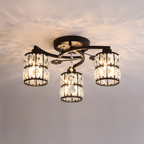 Modern Crystal Ceiling Light Chandeliers, Semi Flush Ceiling Lights for Hallway Living Room