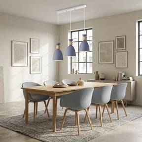 Nordic Wooden Metal Pendant Light Fixture for Kitchen Island