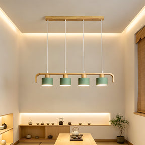 Modern Iron Wooden Pendant Lights for Kitchen Island Dining Room