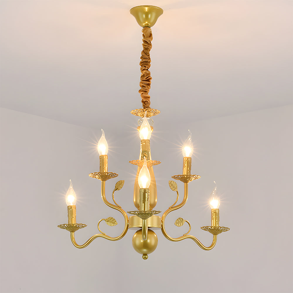 Flemish Style Ceiling Light Rustic Farmhouse Chandelier Lamp