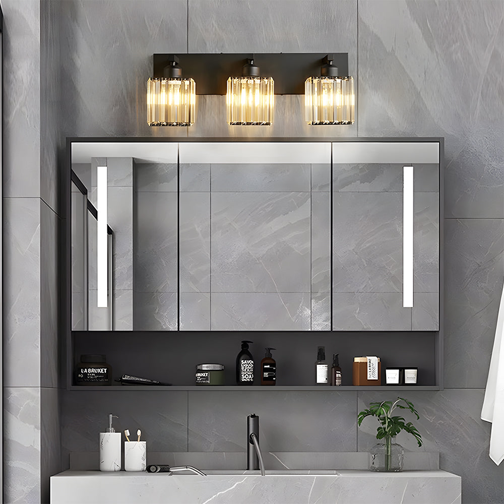 Modern Vanity Lights Fixtures Crystal Glass Wall Sconces