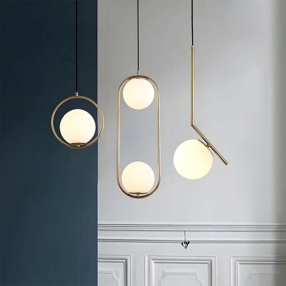 Nordic Luxury Glass Pendant Lights for Kitchen Island Dining Room