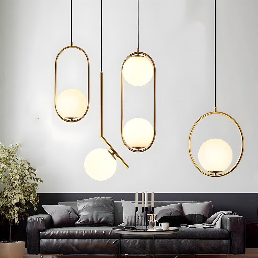 Nordic Luxury Glass Pendant Lights for Kitchen Island Dining Room