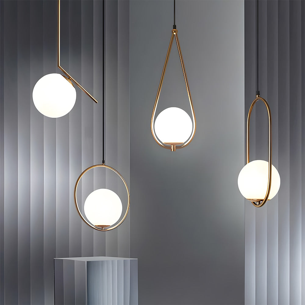 Nordic Luxury Glass Pendant Lights for Kitchen Island Dining Room