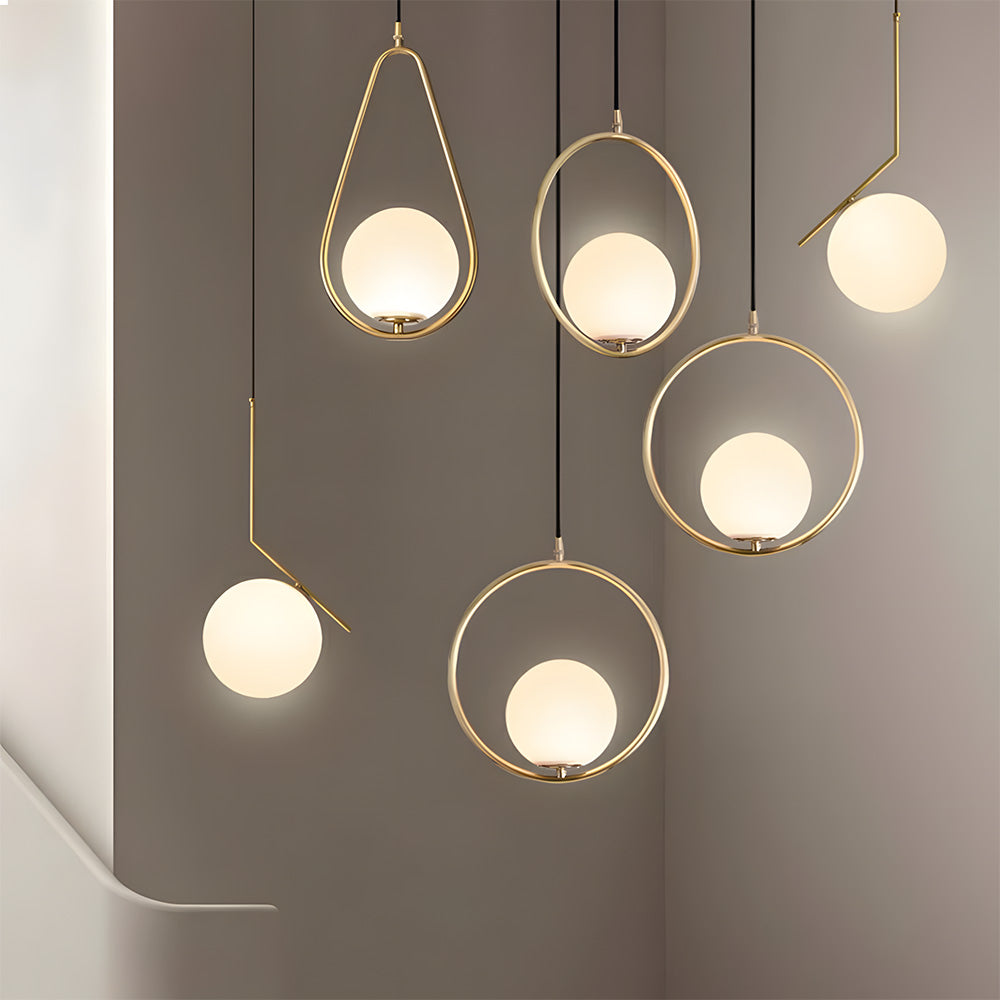 Nordic Luxury Glass Pendant Lights for Kitchen Island Dining Room
