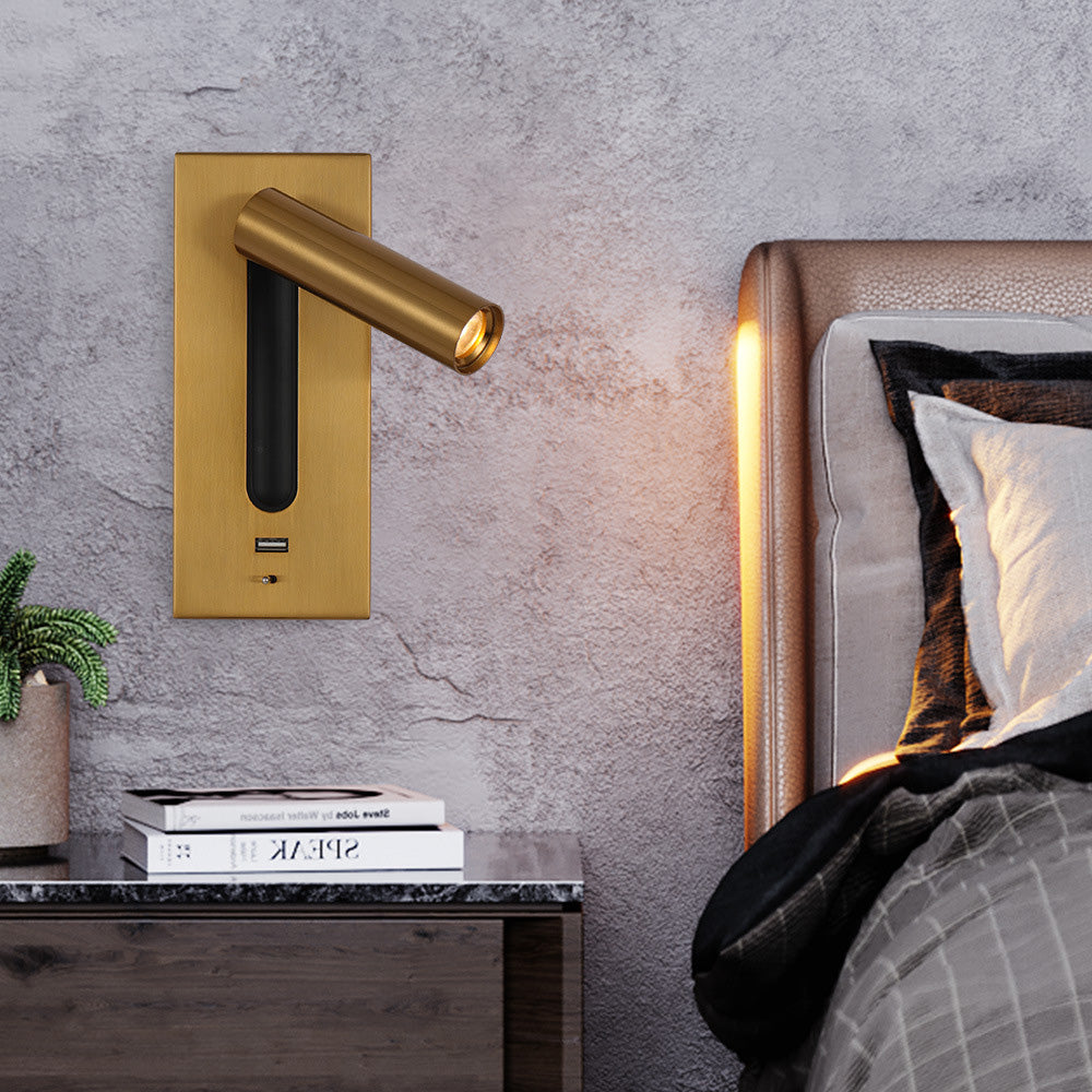 Simple USB Rechargeable Reading Wall Lamp
