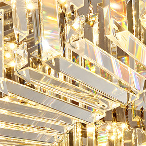 Modern Crystal Flush Mount Ceiling Light Ring Chandelier for Living Room