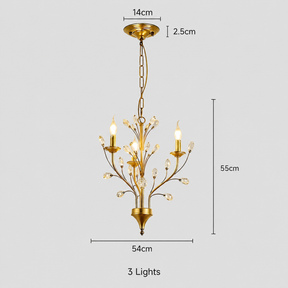 Modern Floral and Clear Glass Leaf Crystal Pendant Lights for Kitchen Island