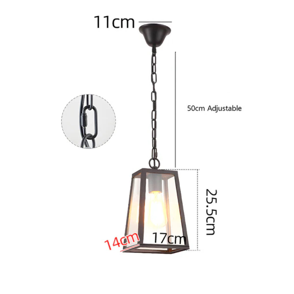 IP65 Vintage Outdoor Ceiling Lights in Black
