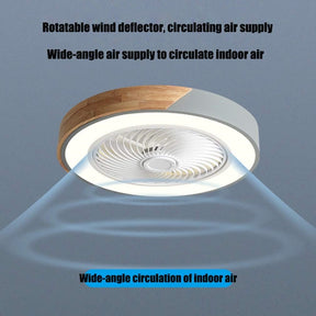 Modern Round Wood Ceiling Fans With LED Lights