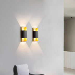 Geometric Rectangular Aluminium Outdoor Wall Lights for Hallway