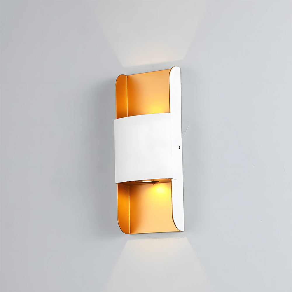 Geometric Rectangular Aluminium Outdoor Wall Lights for Hallway