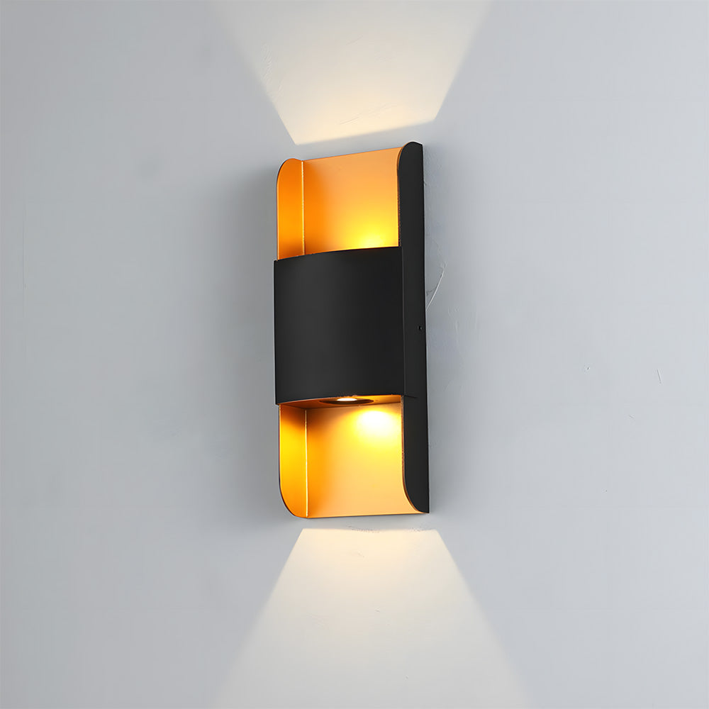 Geometric Rectangular Aluminium Outdoor Wall Lights for Hallway