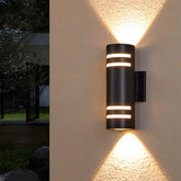Cylindrical Aluminium Outdoor Wall Lights for Living Room