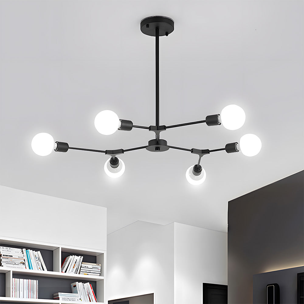 Elegant Iron Craft Living Room Flush Mount Ceiling Light
