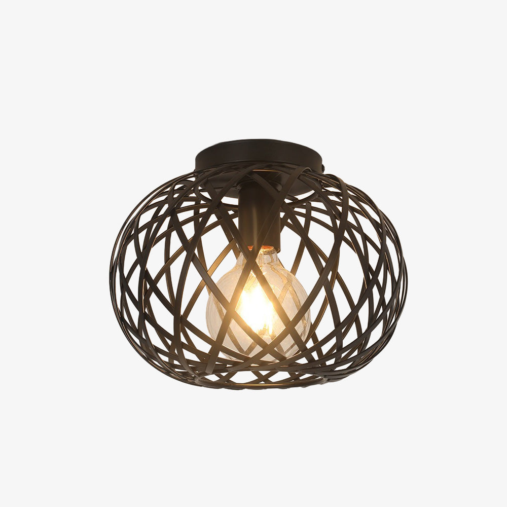 Vintage Industrial Metal Cage Ceiling Lights for Hallway Kitchen