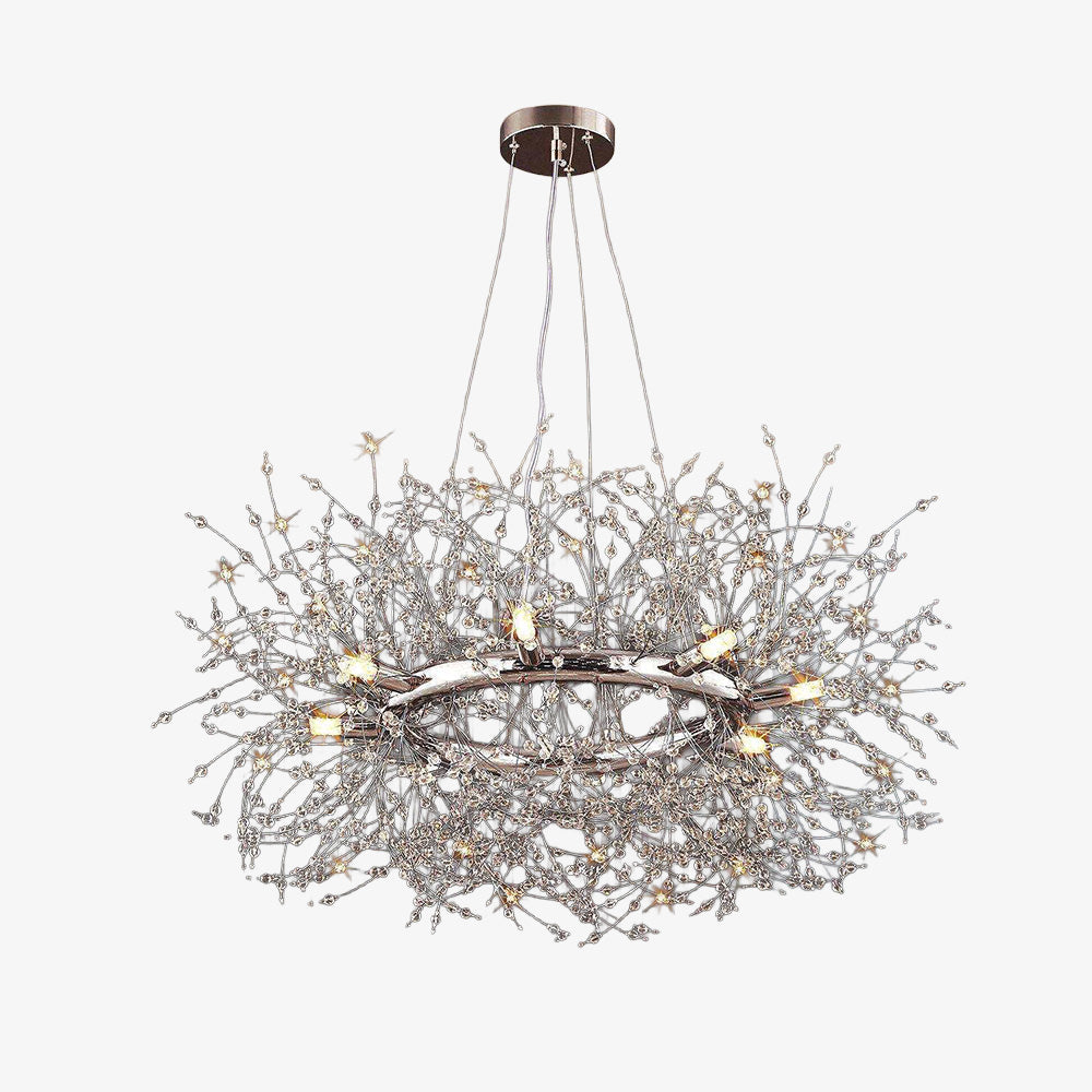 Modern Luxury Crystal Ring Chandelier for Living Room Dining Room