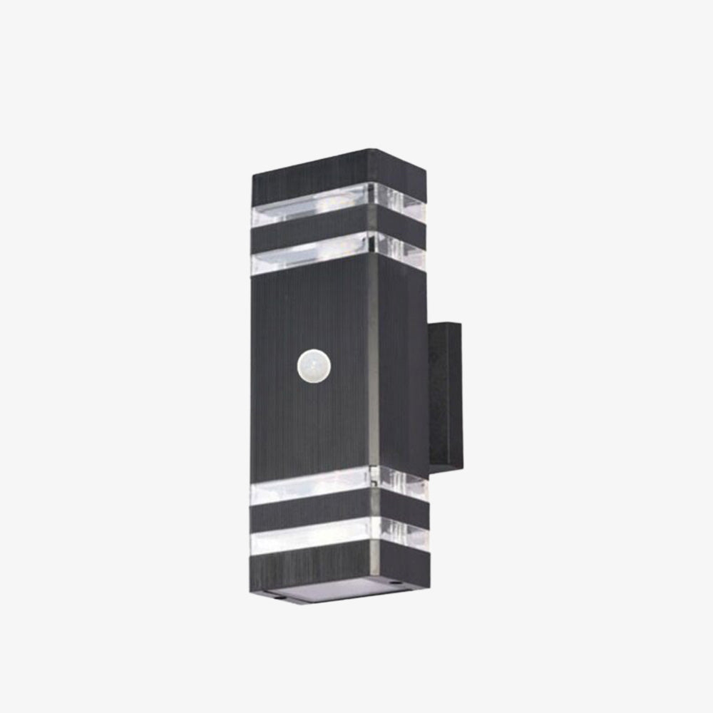 Modern Layered Outdoor Wall Lights with Optional PIR Sensor for Porch Patio