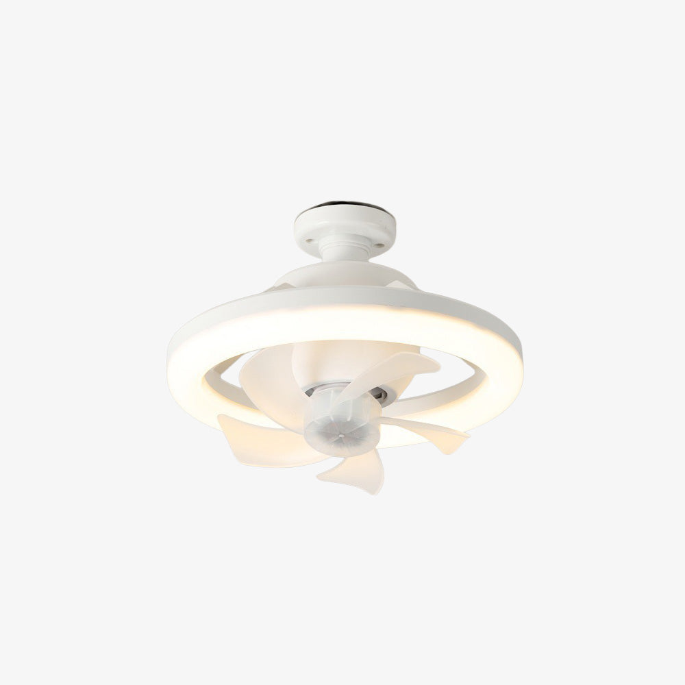 Mini ABS Ceiling Fans with Lights for Dormitory Porch Bedroom