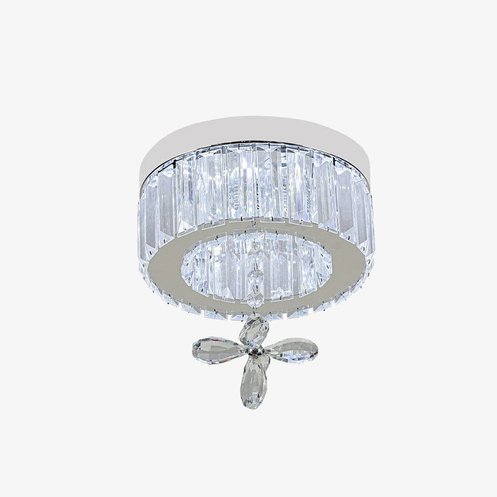 Modern Crystal Flush Mount Ceiling Light for Hallway and Bedroom