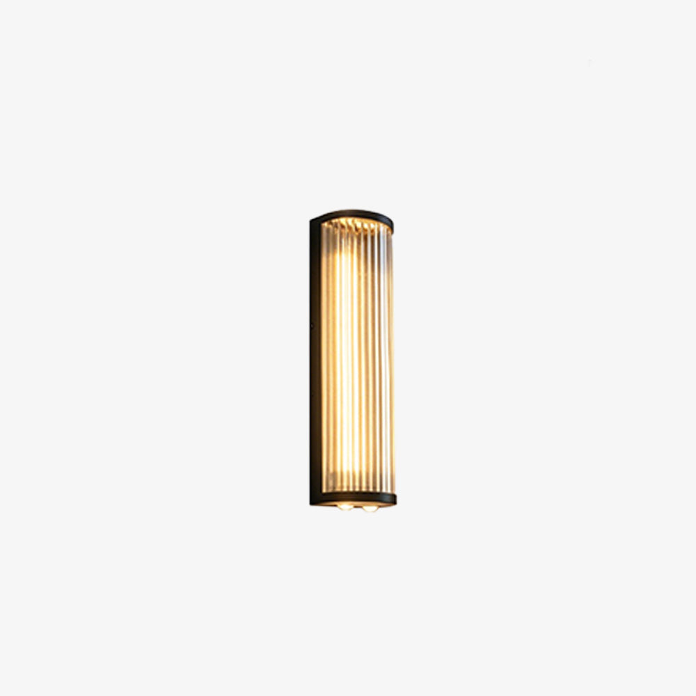 Modern Vertical Glass Stainless Steel Outdoor Wall Lights for Patio Garden