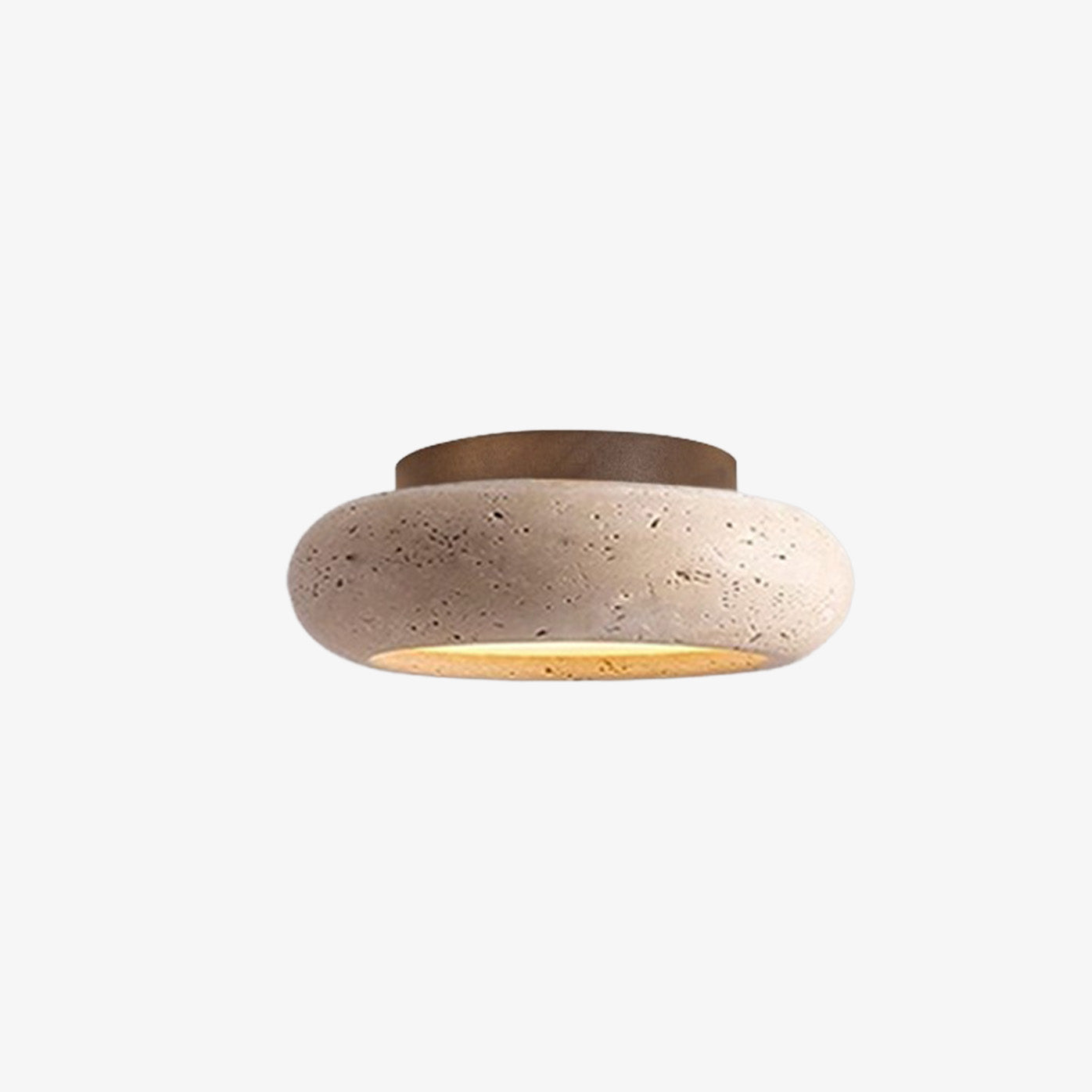 Wabi-Sabi Travertine Semi Flush Ceiling Lights For Hallway