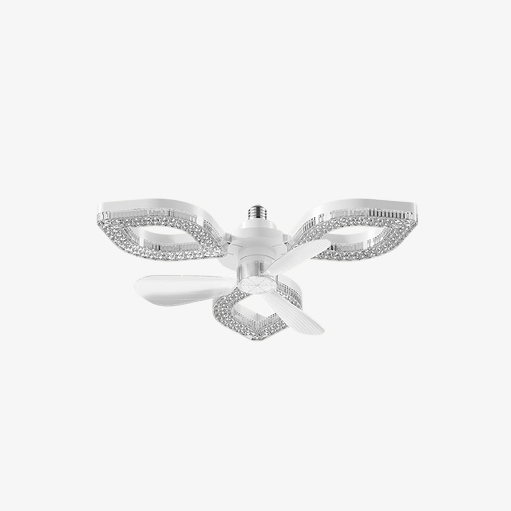 Modern Flush Silent Ceiling Fan with Light for Bedroom Living Room
