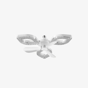 Modern Flush Silent Ceiling Fan with Light for Bedroom Living Room